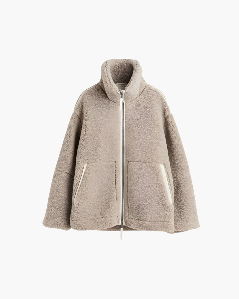 Layla Women Oversized Teddy Jacket Stylish Warmth