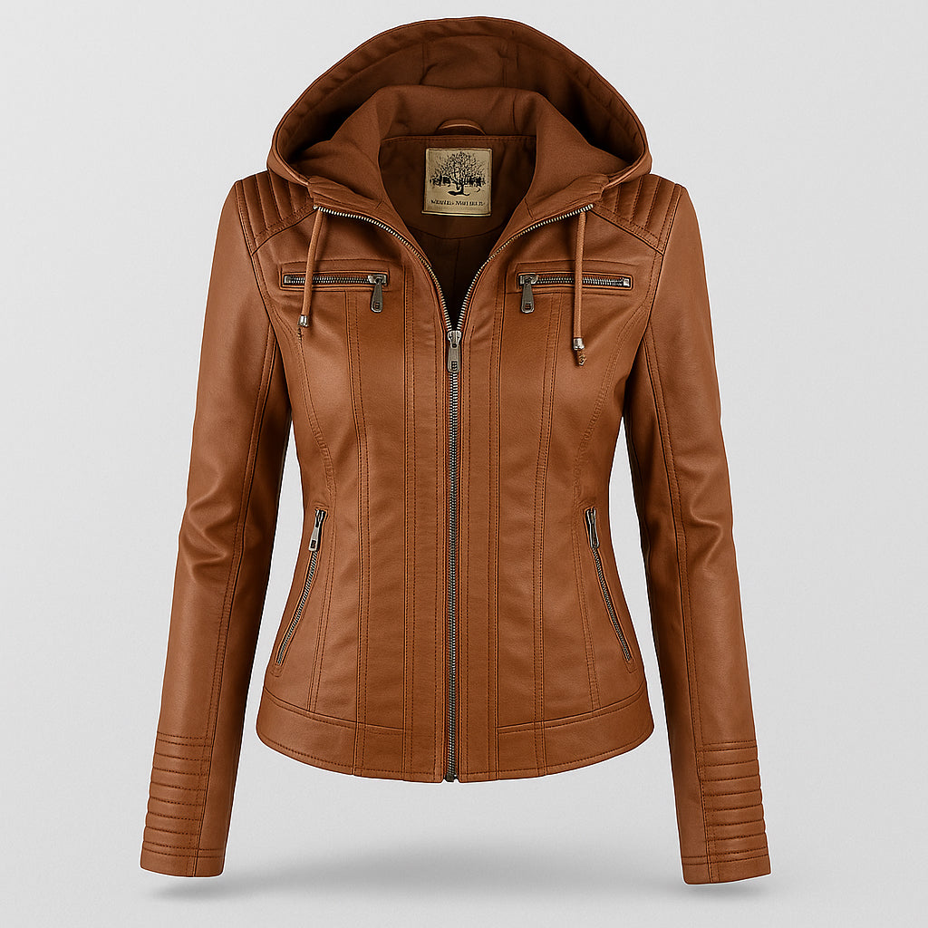 Jolanda Women’s Weather-Resistant Leather Jacket Durable Style