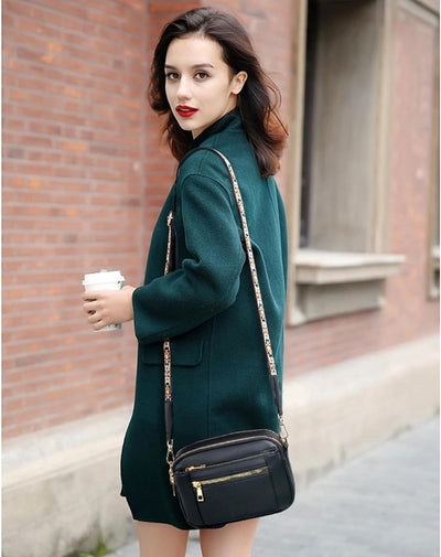 Zarinde Refined Leather Shoulder Bag