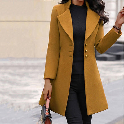 Marjan Women's Sleek Buttoned Coat Sophisticated & Modern