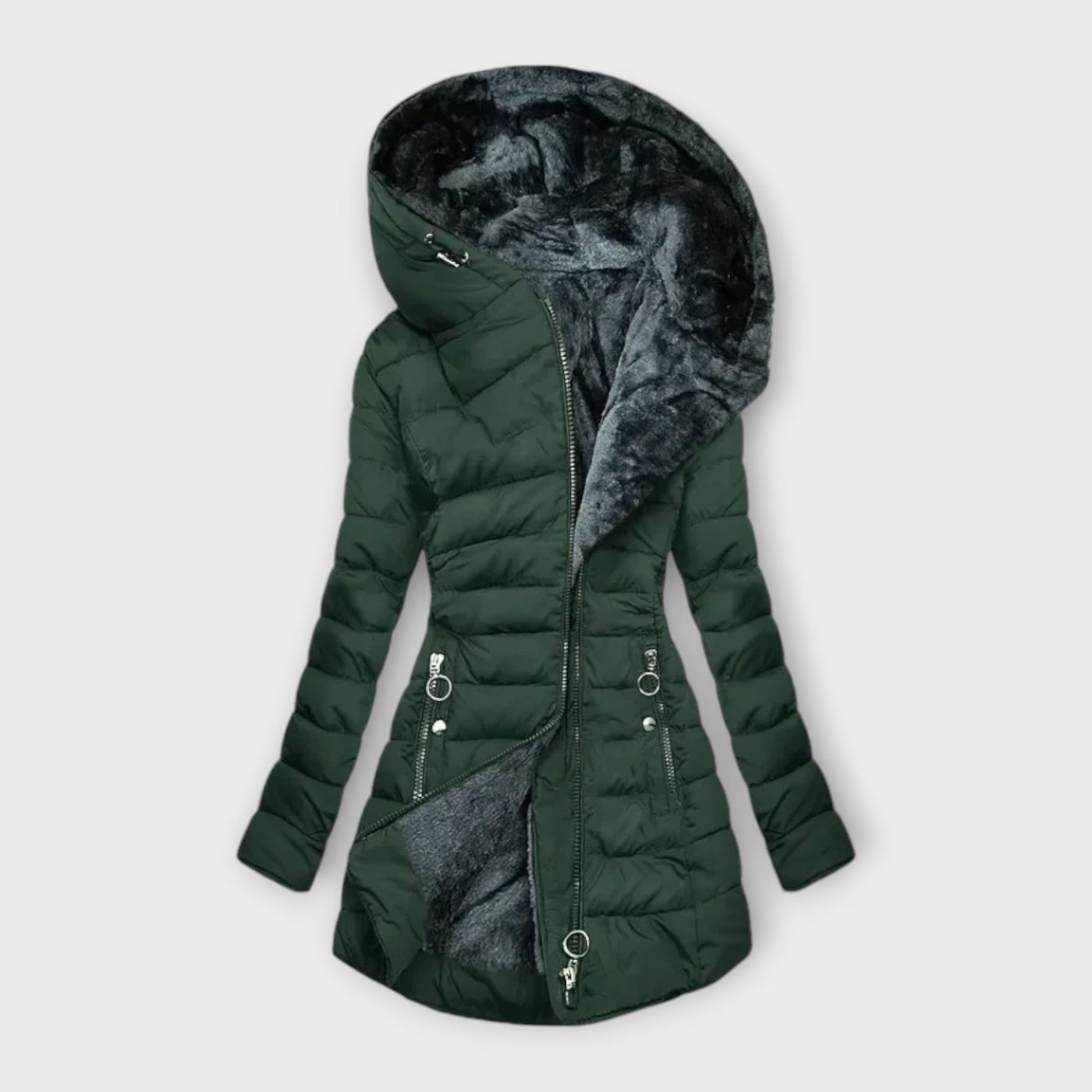 Monique Women Faux Fur Coat Elegant Warmth