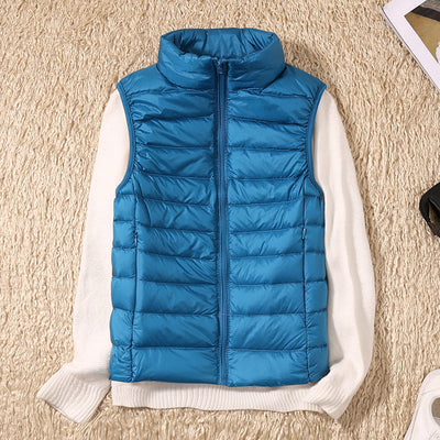 Lina Waterproof Vest with White Duck Down