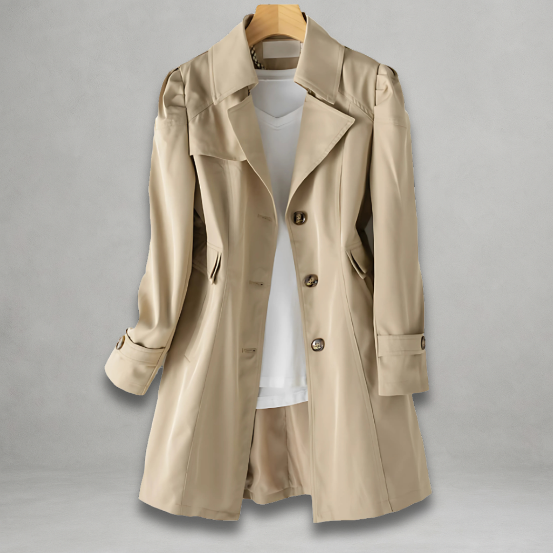 Fritsma Women Tailored Trench Coat Lightweight Classic
