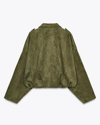 Mirana Women Oversized Bomber Jacket Versatile Layer