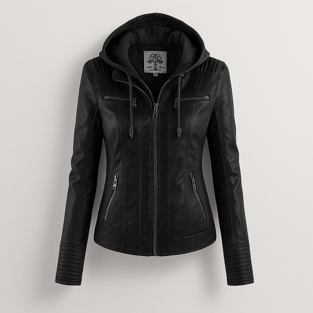 Jolanda Women’s Weather-Resistant Leather Jacket Durable Style