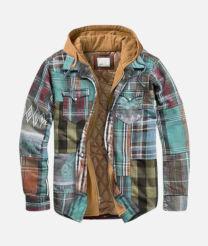 Elsie Stylish Patchwork Plaid Jacket