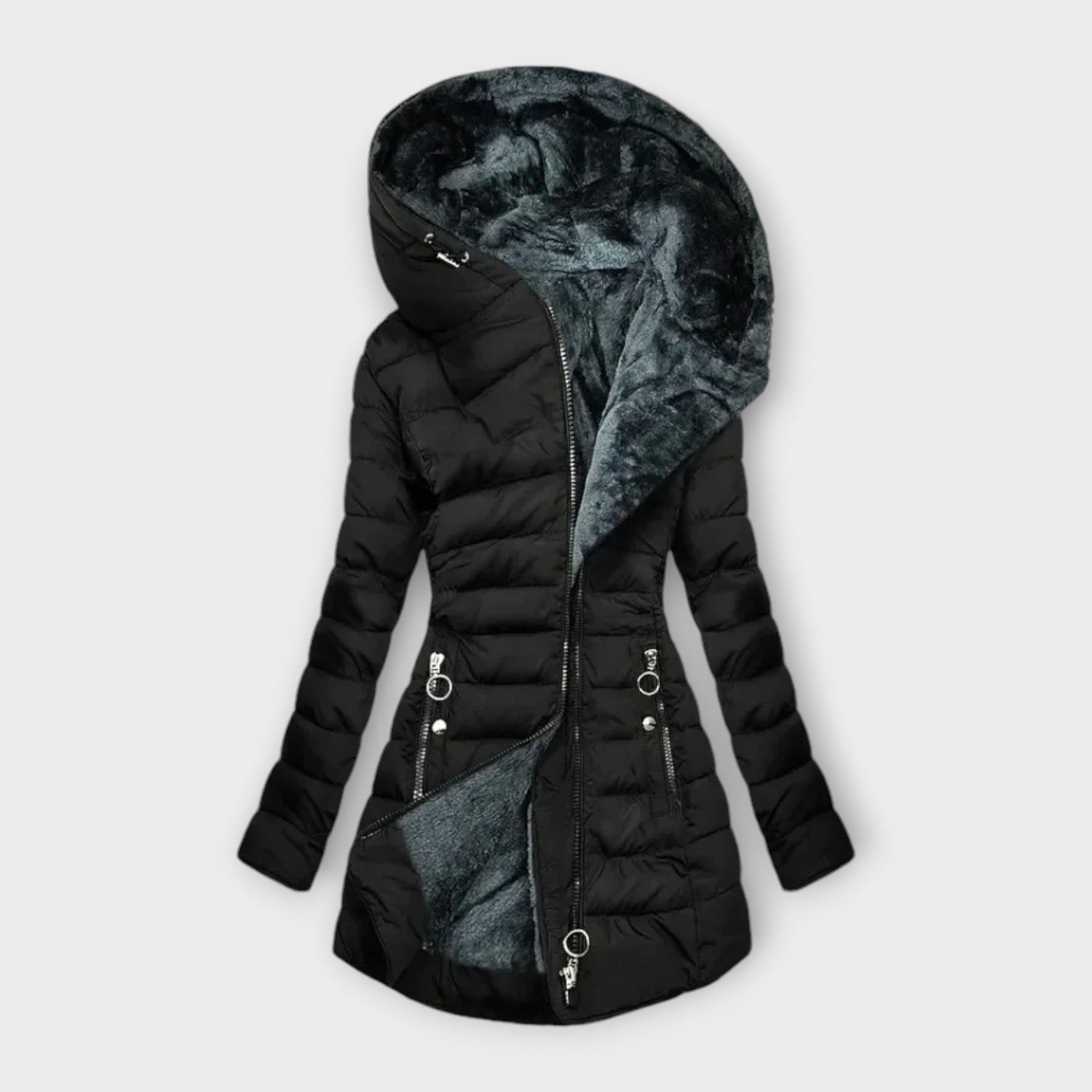 Monique Women Faux Fur Coat Elegant Warmth