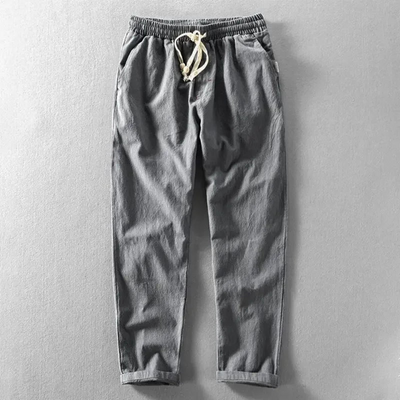 Charlotte - Casual Drawstring Waist Linen Trouser