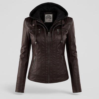 Jolanda Women’s Weather-Resistant Leather Jacket Durable Style