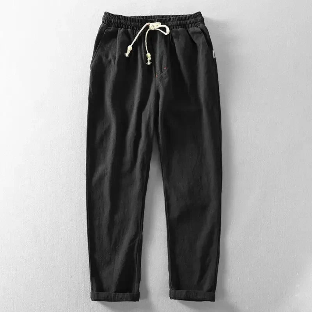 Charlotte - Casual Drawstring Waist Linen Trouser