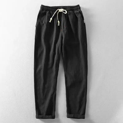 Charlotte - Casual Drawstring Waist Linen Trouser