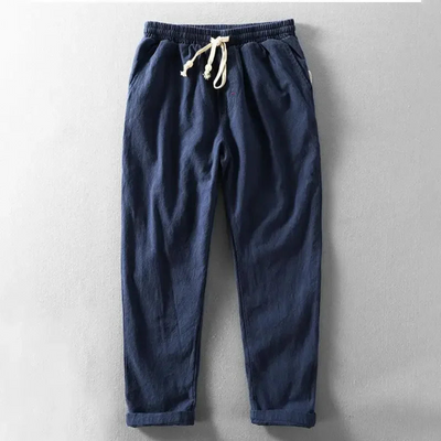 Charlotte - Casual Drawstring Waist Linen Trouser