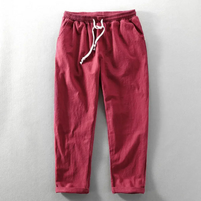 Charlotte - Casual Drawstring Waist Linen Trouser