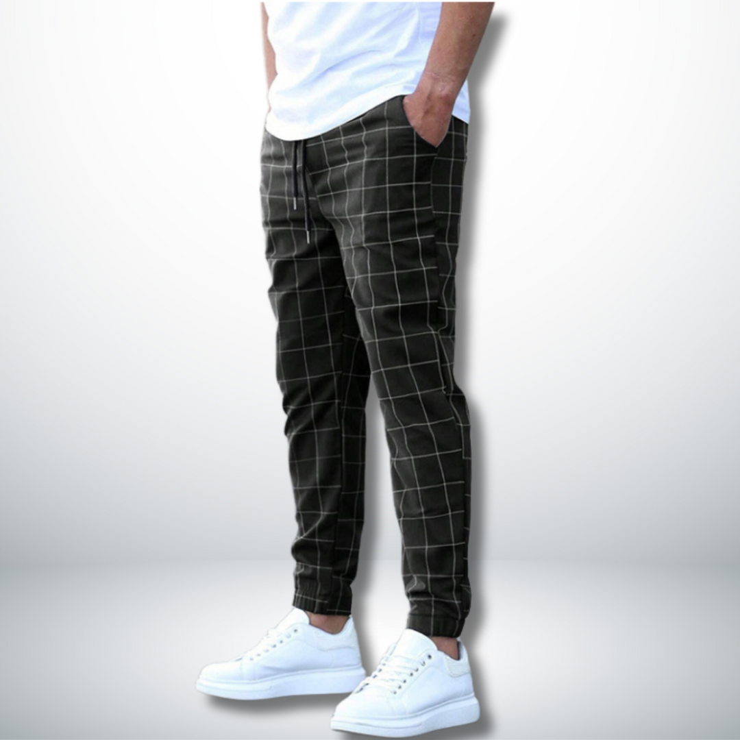 Federico - Comfortable Checked Pattern Pant