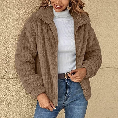 Elisabeth Women Cozy Fuzzy Jacket Warm