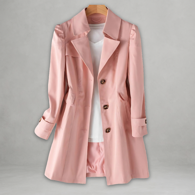 Fritsma Women Tailored Trench Coat Lightweight Classic
