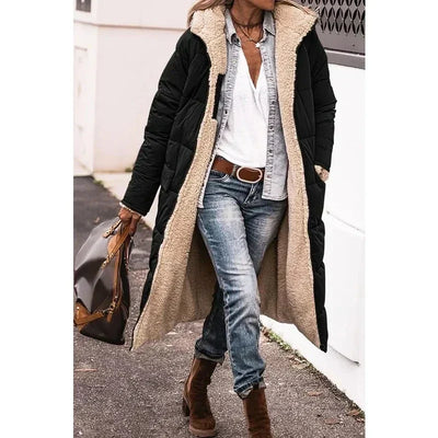 Sharon Women Oversized Winter Coat Sherpa-Lined Comfort