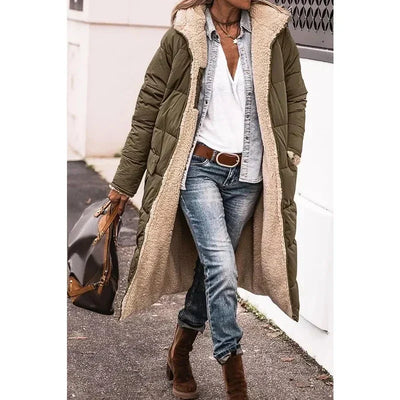 Sharon Women Oversized Winter Coat Sherpa-Lined Comfort