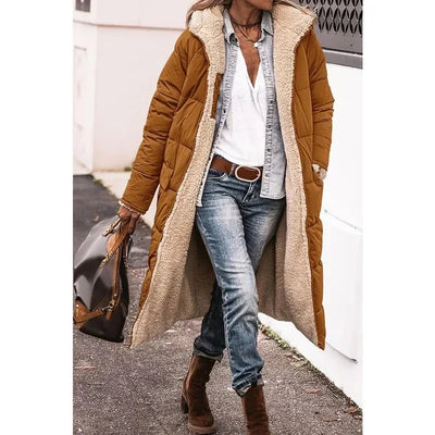 Sharon Women Oversized Winter Coat Sherpa-Lined Comfort