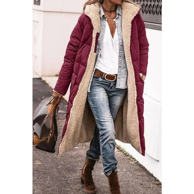 Sharon Women Oversized Winter Coat Sherpa-Lined Comfort