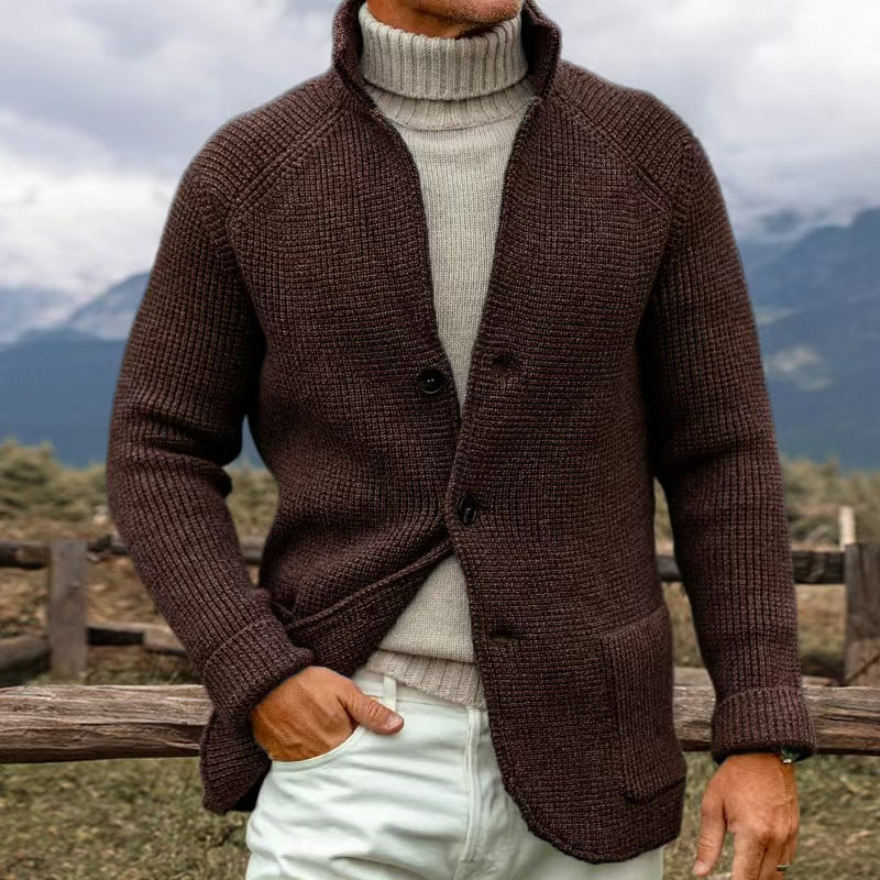 Harrith Knit Cardigan in Coarse Knit Look