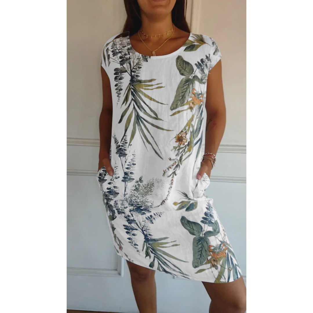 Margaret - Comfy Round Neck Dress