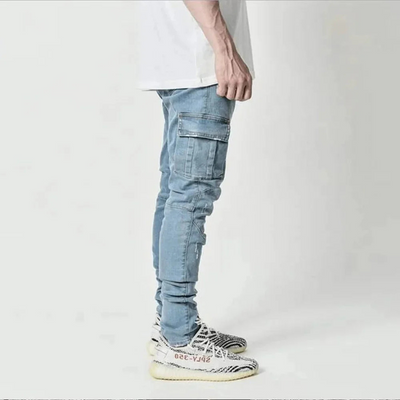 Euan - Elastic Jeans With Multi Pocket
