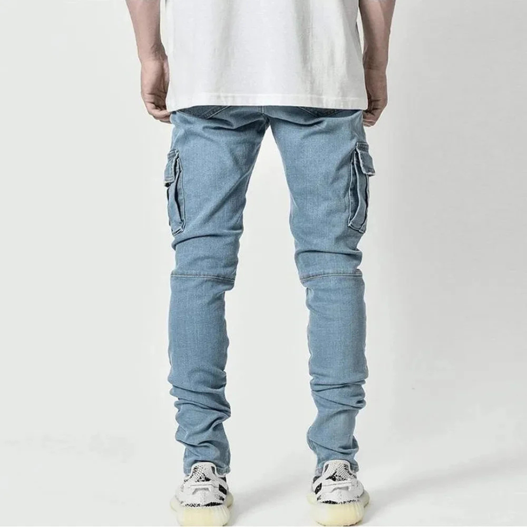 Euan - Elastic Jeans With Multi Pocket