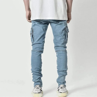 Euan - Elastic Jeans With Multi Pocket