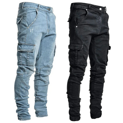 Euan - Elastic Jeans With Multi Pocket