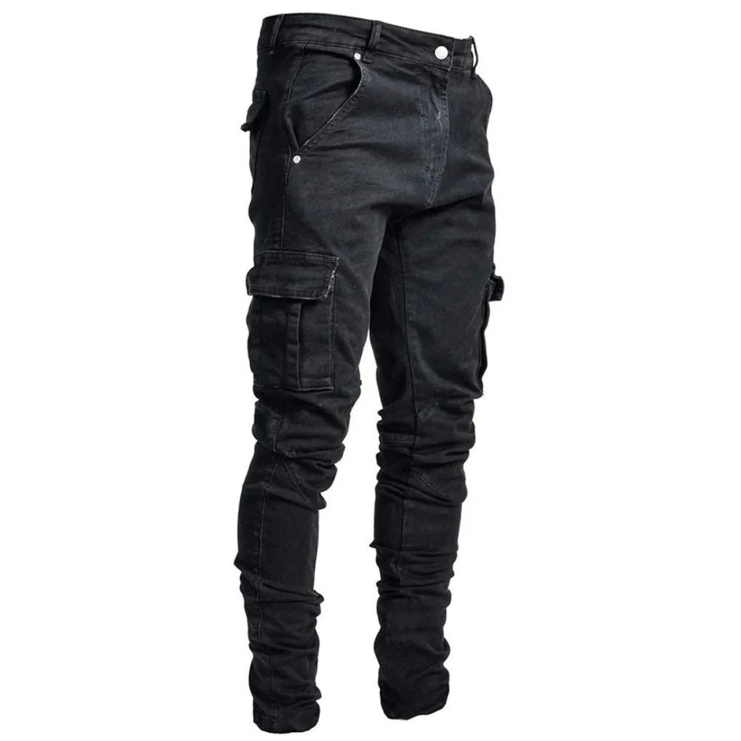 Euan - Elastic Jeans With Multi Pocket