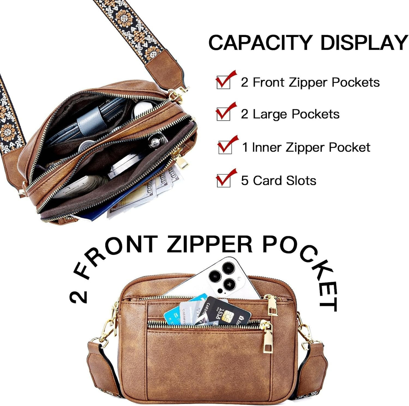 Zarinde Refined Leather Shoulder Bag