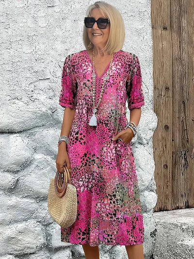 Alina Vibrant Mid Length Dress