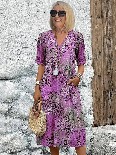 Alina Vibrant Mid Length Dress