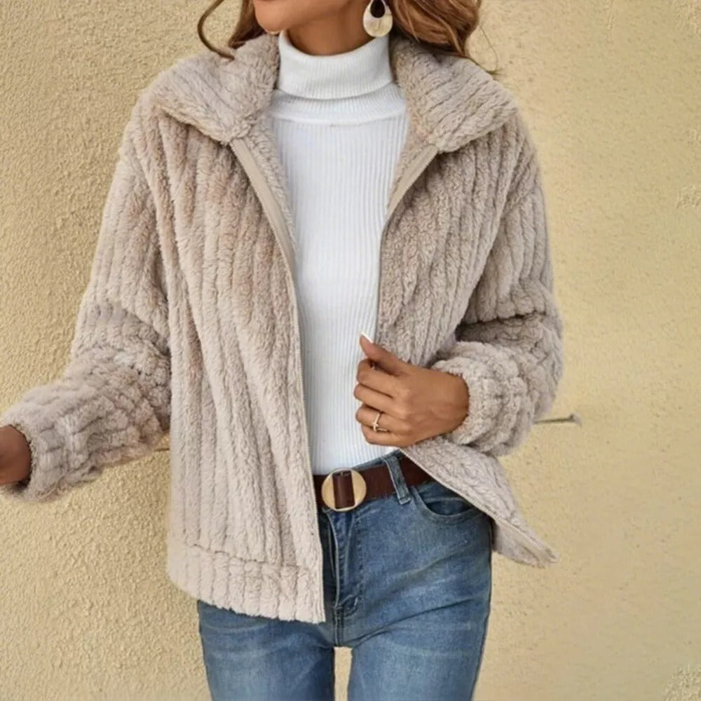 Elisabeth Women Cozy Fuzzy Jacket Warm